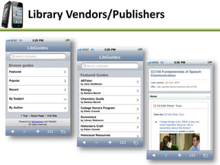Library Vendors/Publishers
 
