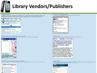 Library Vendors/Publishers
 