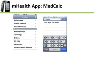 mHealth App: MedCalc
 