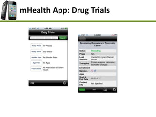 mHealth App: Drug Trials
 