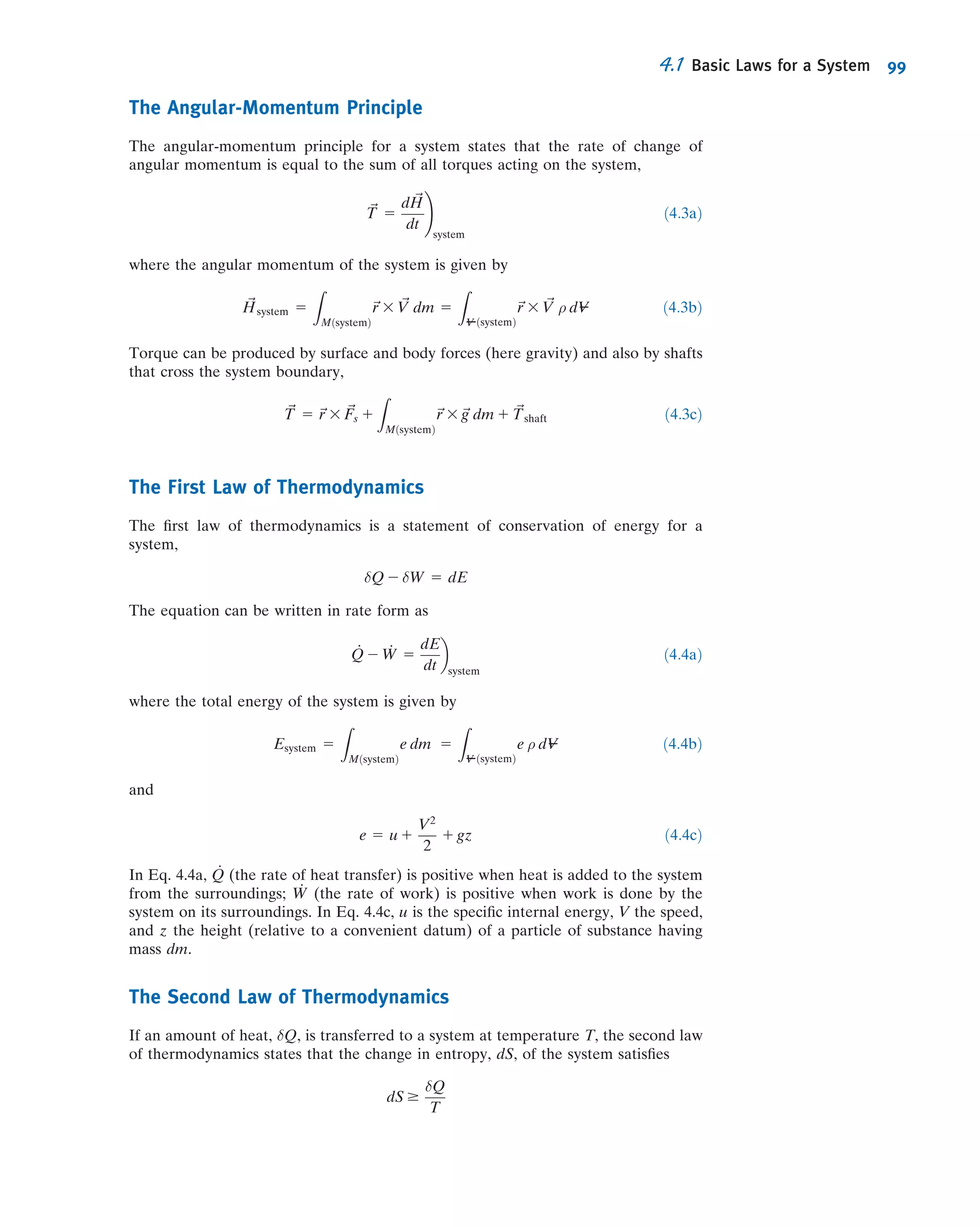 3.7 The following pressure and temperature measurements
were taken by a meteorological balloon rising through the
lower atmosphere:
p (psia) 14.71 14.62 14.53 14.45 14.36 14.27 14.18 14.1 14.01 13.92 13.84
T (
F) 53.6 52 50.9 50.4 50.2 50 50.5 51.4 52.9 54 53.8
The initial values (top of table) correspond to ground level.
Using the ideal gas law (p = ρRT with R = 53.3 ft Á lbf/
lbm Á 
R), compute and plot the variation of air density (in
lbm/ft3
) with height.
3.8 A hollow metal cube with sides 100 mm ﬂoats at the
interface between a layer of water and a layer of SAE 10W
oil such that 10% of the cube is exposed to the oil. What is
the pressure difference between the upper and lower hor-
izontal surfaces? What is the average density of the cube?
3.9 Your pressure gage indicates that the pressure in your cold
tiresis0.25MPa(gage)ona mountainatanelevationof3500m.
What is the absolute pressure? After you drive down to sea
level, your tires have warmed to 25
C. What pressure does your
gage now indicate? Assume a U.S. Standard Atmosphere.
3.10 An air bubble, 0.3 in. in diameter, is released from the
regulator of a scuba diver swimming 100 ft below the sea
surface. (The water temperature is 86
F.) Estimate the diam-
eter of the bubble just before it reaches the water surface.
3.11 A cube with 6 in. sides is suspended in a ﬂuid by a wire.
The top of the cube is horizontal and 8 in. below the free
surface. If the cube has a mass of 2 slugs and the tension in
the wire is T 5 50.7 lbf, compute the ﬂuid speciﬁc gravity,
and from this determine the ﬂuid. What are the gage pres-
sures on the upper and lower surfaces?
3.12 Assuming the bulk modulus is constant for seawater,
derive an expression for the density variation with depth, h,
below the surface. Show that the result may be written
ρ % ρ0 þ bh
where ρ0 is the density at the surface. Evaluate the constant
b. Then, using the approximation, obtain an equation for the
variation of pressure with depth below the surface. Deter-
mine the depth in feet at which the error in pressure pre-
dicted by the approximate solution is 0.01 percent.
3.13 Oceanographic research vessels have descended to
6.5 mi below sea level. At these extreme depths, the com-
pressibility of seawater can be signiﬁcant. One may model
the behavior of seawater by assuming that its bulk modulus
remains constant. Using this assumption, evaluate the
deviations in density and pressure compared with values
computed using the incompressible assumption at a depth, h,
of 6.5 mi in seawater. Express your answers as a percentage.
Plot the results over the range 0 # h # 7 mi.
3.14 An inverted cylindrical container is lowered slowly
beneath the surface of a pool of water. Air trapped in the
container is compressed isothermally as the hydrostatic
pressure increases. Develop an expression for the water
height, y, inside the container in terms of the container
height, H, and depth of submersion, h. Plot y/H versus h/H.
3.15 Youclosethe topofyourstraw with your thumband liftthe
straw out of your glass containing Coke. Holding it vertically,
the total length of the straw is 45 cm, but the Coke held in the
straw is in the bottom 15 cm. What is the pressure in the straw
just below your thumb? Ignore any surface tension effects.
3.16 A water tank ﬁlled with water to a depth of 16 ft has in
inspection cover (1 in. 3 1 in.) at its base, held in place by a
plastic bracket. The bracket can hold a load of 9 lbf. Is the
bracket strong enough? If it is, what would the water depth
have to be to cause the bracket to break?
3.17 A container with two circular vertical tubes of diameters
d1 5 39.5 mm and d2 5 12.7 mm is partially ﬁlled with mer-
cury. The equilibrium level of the liquid is shown in the left
diagram. A cylindrical object made from solid brass is placed
in the larger tube so that it ﬂoats, as shown in the right dia-
gram. The object is D 5 37.5 mm in diameter and H 5 76.2
mm high. Calculate the pressure at the lower surface needed
to ﬂoat the object. Determine the new equilibrium level, h, of
the mercury with the brass cylinder in place.
d1 d2
h
x
Brass
Mercury
P3.17
3.18 A partitioned tank as shown contains water and mercury.
What is the gage pressure in the air trapped in the left chamber?
What pressure would the air on the left need to be pumped to in
order to bring the water and mercury free surfaces level?
Mercury
Water
1 m
0.75 m 3.75 m
2.9 m 3 m
3 m
P3.18, P3.19
3.19 In the tank of Problem 3.18, if the opening to atmo-
sphere on the right chamber is ﬁrst sealed, what pressure
would the air on the left now need to be pumped to in order
to bring the water and mercury free surfaces level? (Assume
the air trapped in the right chamber behaves isothermally.)
3.20 Consider the two-ﬂuid manometer shown. Calculate the
applied pressure difference.
l =
10.2 mm
Water
Carbon
tetrachloride
p1 p2
P3.20
Problems 85
 