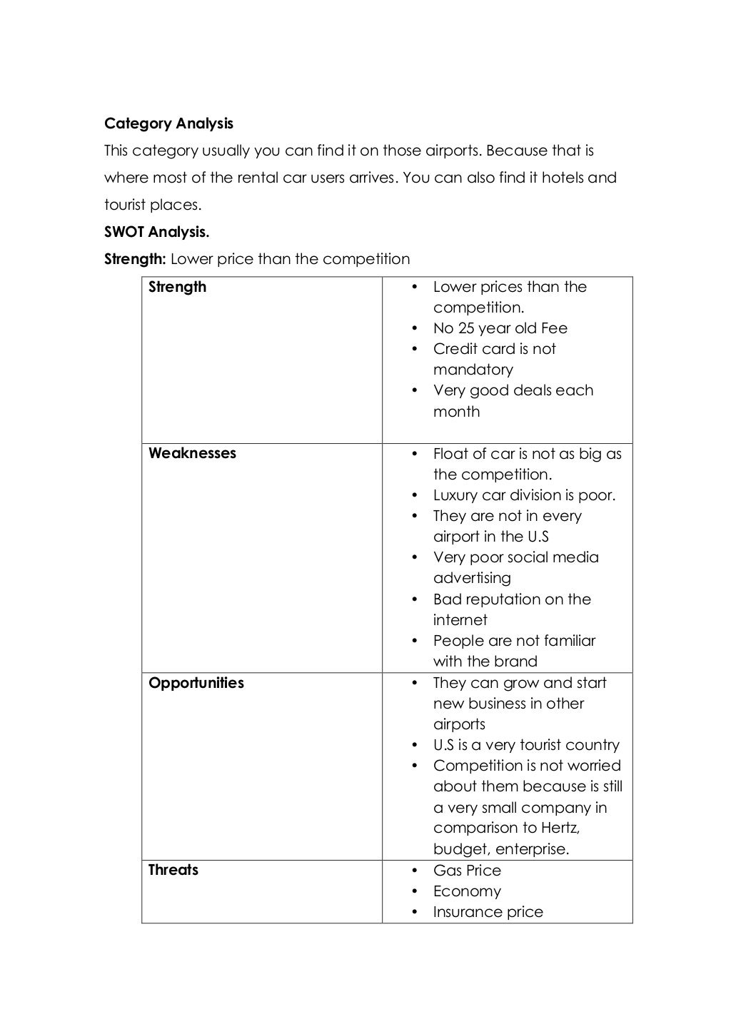 Fox rent a car Rebranding Strategy Doc