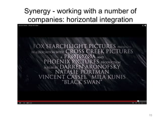 15
Synergy - working with a number of
companies: horizontal integration
 
