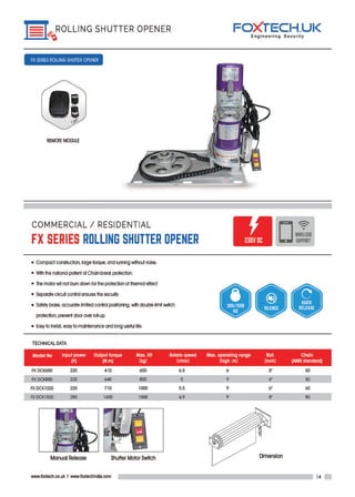 Foxtech Catalogue Foxtech.uk brochure data sheet _ Automatic gates | PDF