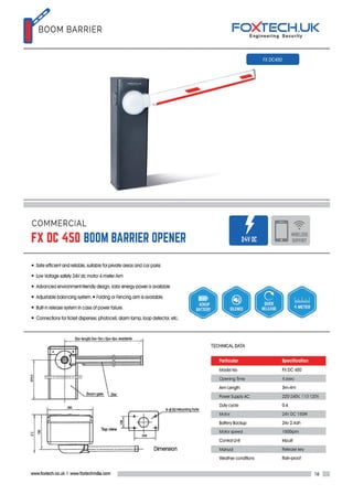 Foxtech Catalogue Foxtech.uk brochure data sheet _ Automatic gates | PDF