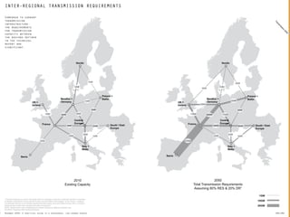 Roadmap 2050: A practical guide to a prosperous, low-carbon EuropeRoadmap 2050: A practical guide to a prosperous, low-carbon Europe OMA/AMO
Compared to current
transmission
infrastructure,
the requirements
for transmission
capacity between
the regions defined
in the technical
report are
significant.
INTER-REGIONAL TRANSMISSION REQUIREMENTS
 