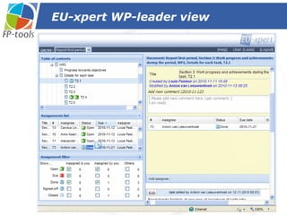 EU-xpert WP-leader view 