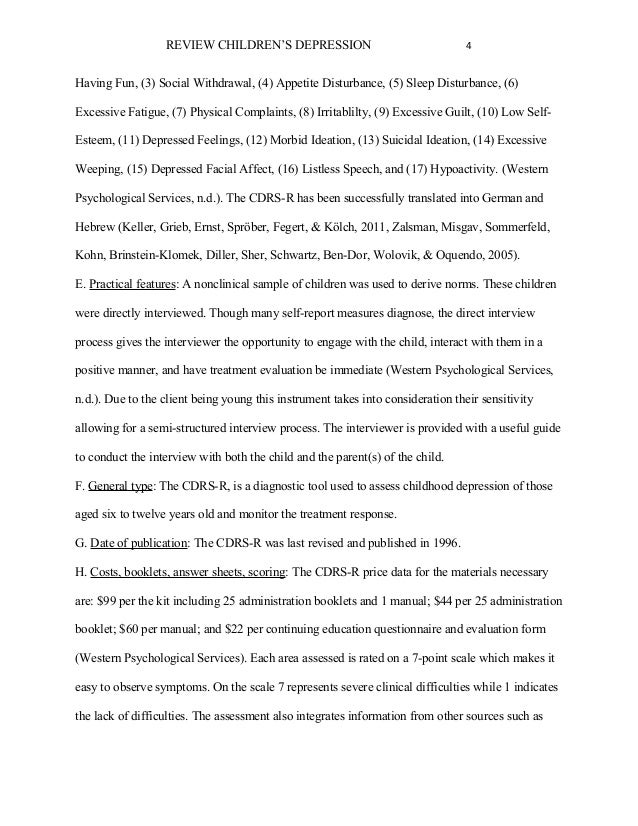 essay about depression
