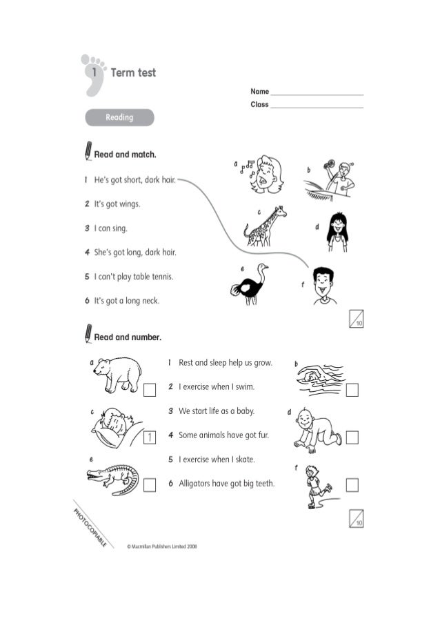 Footprints 2 Term Test 1