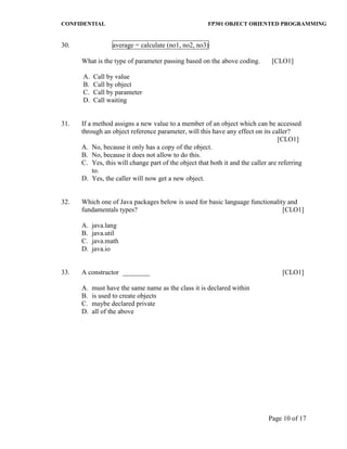 FP 301 OOP FINAL PAPER JUNE 2013 | PDF