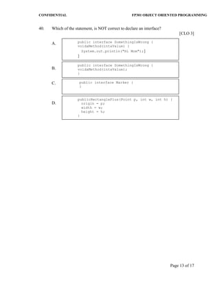 FP 301 OOP FINAL PAPER JUNE 2013 | PDF