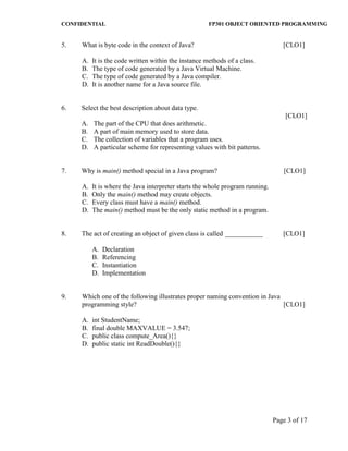 FP 301 OOP FINAL PAPER JUNE 2013 | PDF