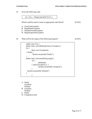 FP 301 OOP FINAL PAPER JUNE 2013 | PDF