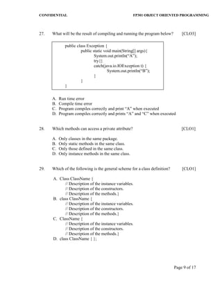 FP 301 OOP FINAL PAPER JUNE 2013 | PDF