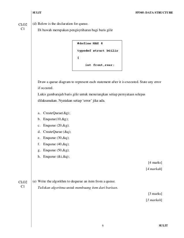 FP305 data structure