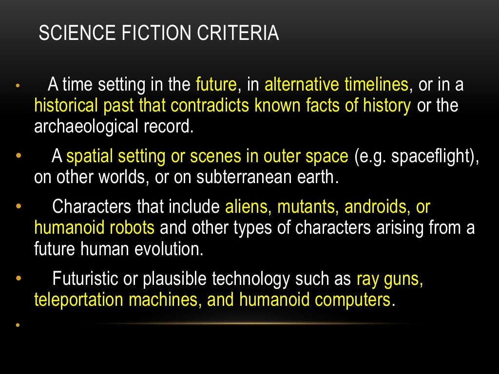 Science fiction fantasy genre conroe