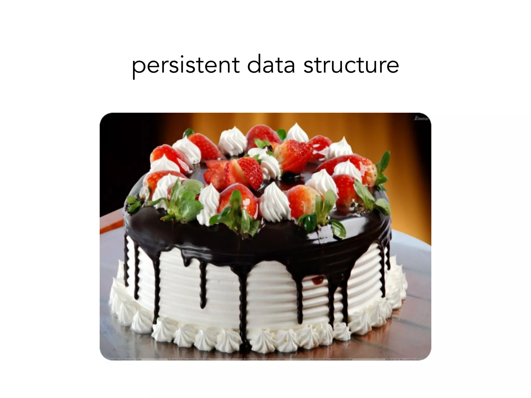 persistent data structure 
 