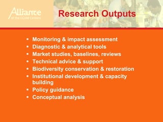 Overview of CGIAR research for improving post-crisis relief, recovery and rehabilitation: lessons from recent experiences
