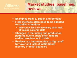 Overview of CGIAR research for improving post-crisis relief, recovery and rehabilitation: lessons from recent experiences