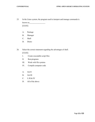FINAL PAPER FP501 OPEN SOURCE OPERATING SYSTEM | PDF