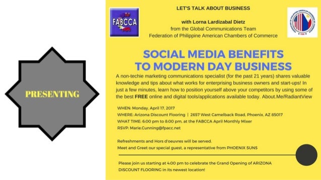 Fpacc Global Communications Social Media Benefits To Modern Day Busin