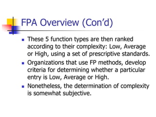 FP Analysis document contains details on FP analysis with examples | PDF