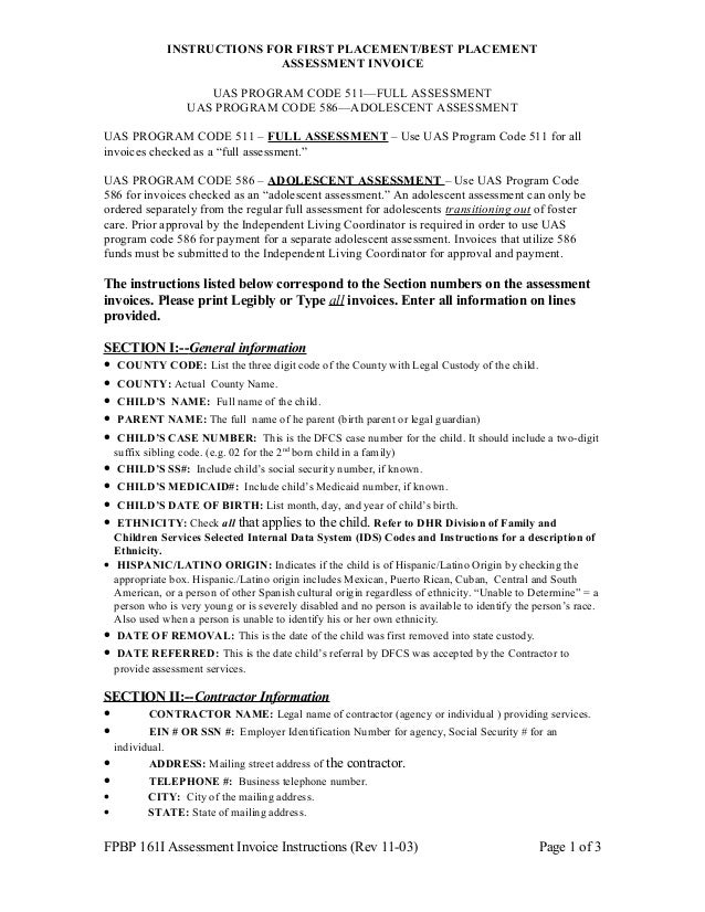 Fpbp 161 I Fpbp Assessment Invoice Instructions