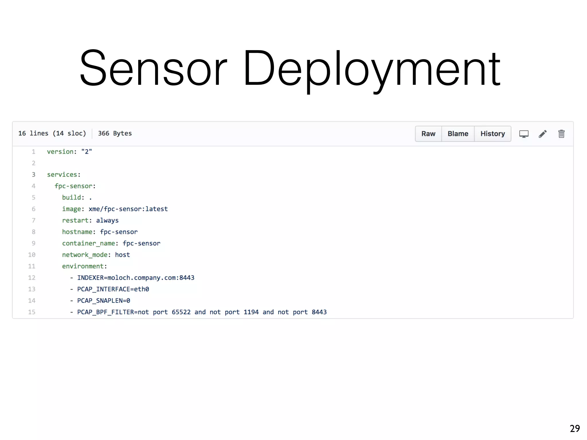 Sensor Deployment
29
 