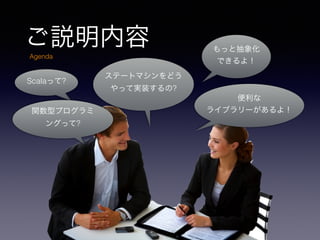 h
Agenda
Scalaä?
vͥץ
󥰤ä?
Ʃ`ȥޥɤ
äƌgװ?
äȳ
Ǥ裡

饤֥`裡
 