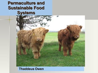 Thaddeus Owen Permaculture and Sustainable Food Systems 