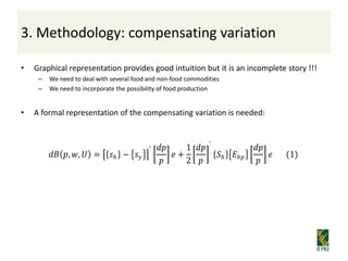 3. Methodology: compensating variation

•   Graphical representation provides good intuition but it is an incomplete story...