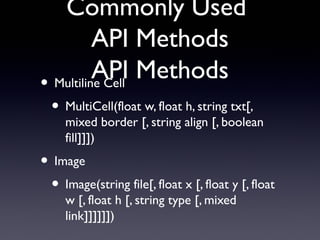 Introduction to FPDF | PPT