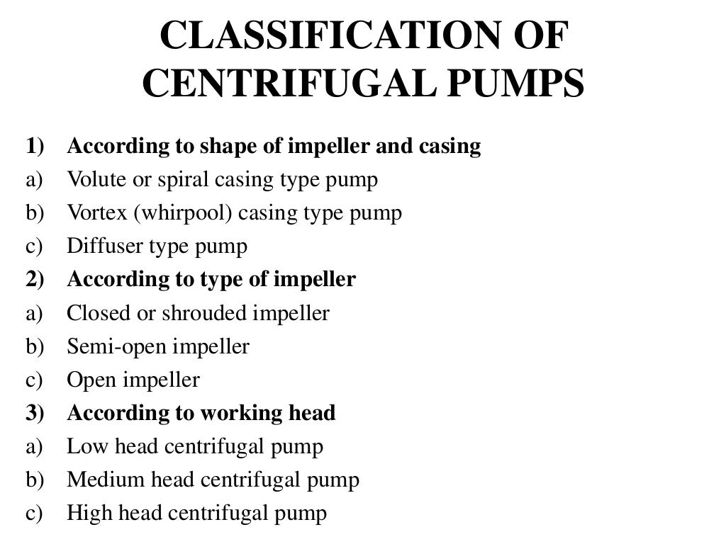 Centrifugal Pumps