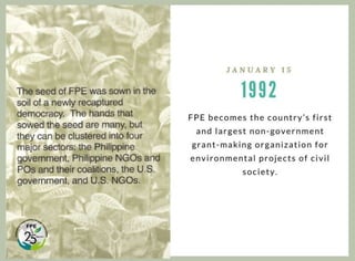 FPE at 25: Celebrating Connectedness through Conservation