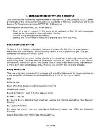 Fire prevention and Fire Fighting(FPFF)