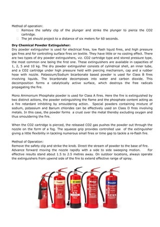 Fire prevention and Fire Fighting(FPFF)