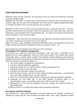 Fire prevention and Fire Fighting(FPFF)