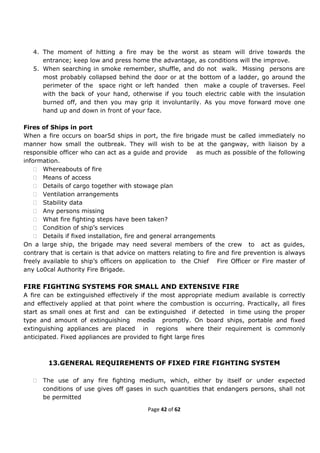 Fire prevention and Fire Fighting(FPFF)