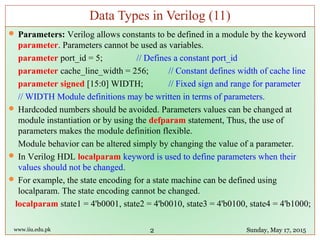 Fpga 06 Data Types System Tasks Compiler Directives