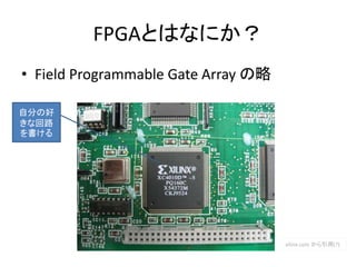 FPGAȤϤʤˤ
? Field Programmable Gate Array 
Է֤κ
ʻ·

xilinx.com (?)
 