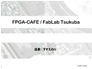 FPGA-CAFE / FabLab Tsukuba




            店長： すすたわり




                             (C)2011 N.Aibe
1
 