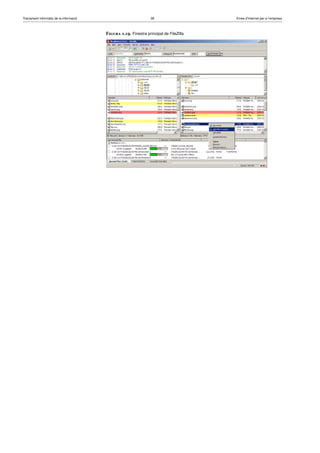 Tractament informàtic de la informació 38 Eines d’Internet per a l’empresa
Figura 1.19. Finestra principal de FileZilla
 