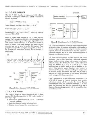 Fpga implementation of (15,7) bch encoder and decoder for text message ...