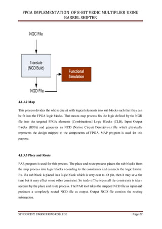 Fpga implementation of high speed 8 bit vedic multiplier using barrel ...