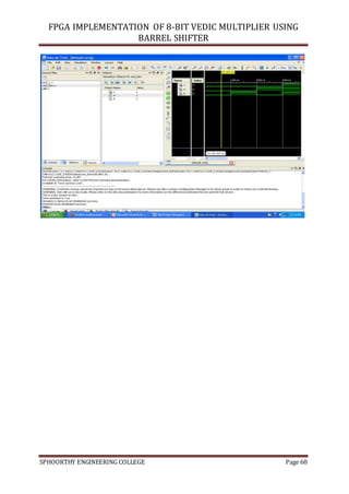 Fpga implementation of high speed 8 bit vedic multiplier using barrel ...