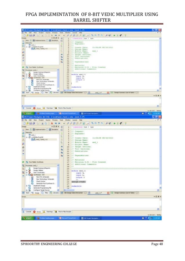 Fpga Implementation Of High Speed 8 Bit Vedic Multiplier