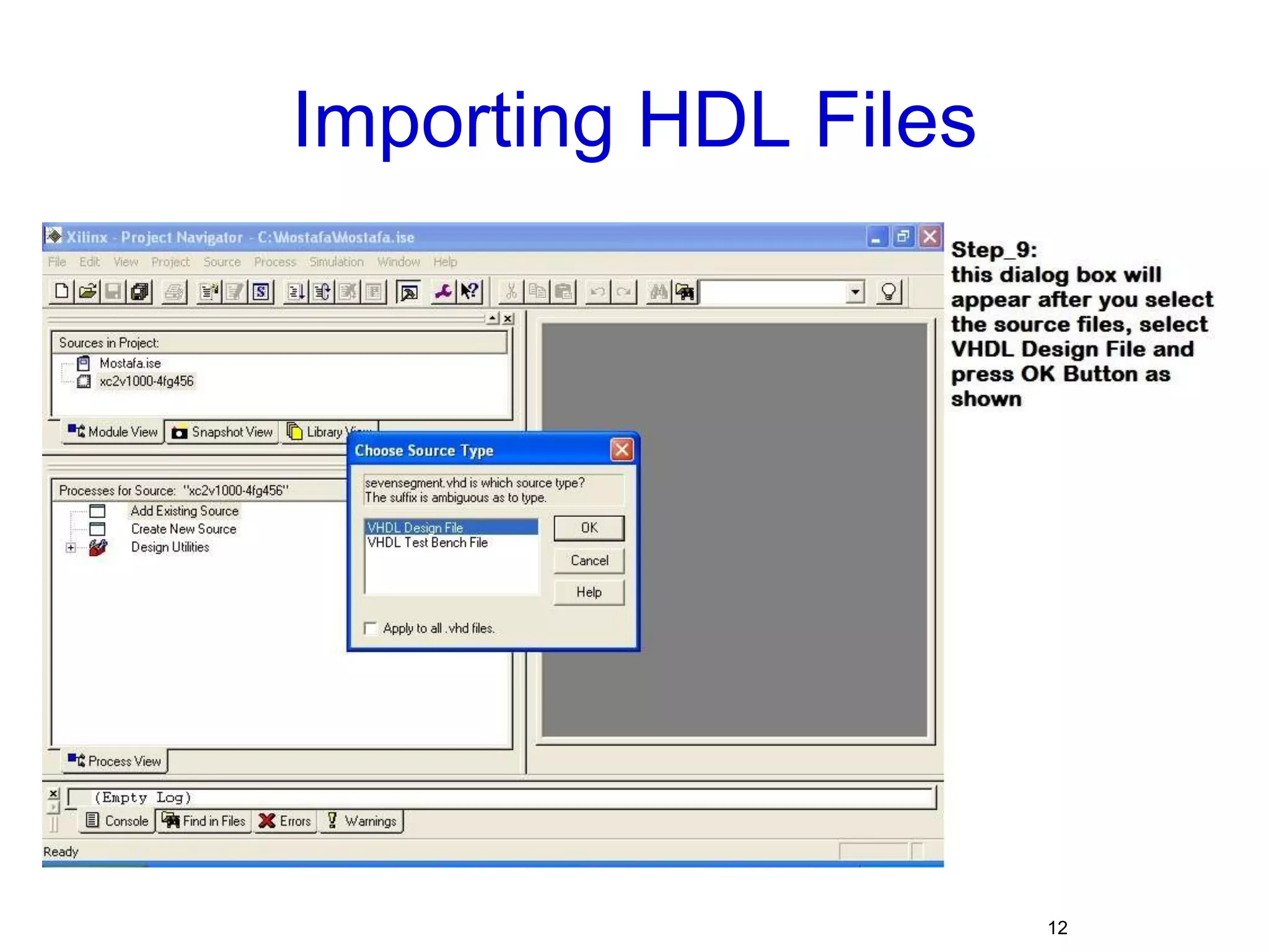 Importing HDL Files12