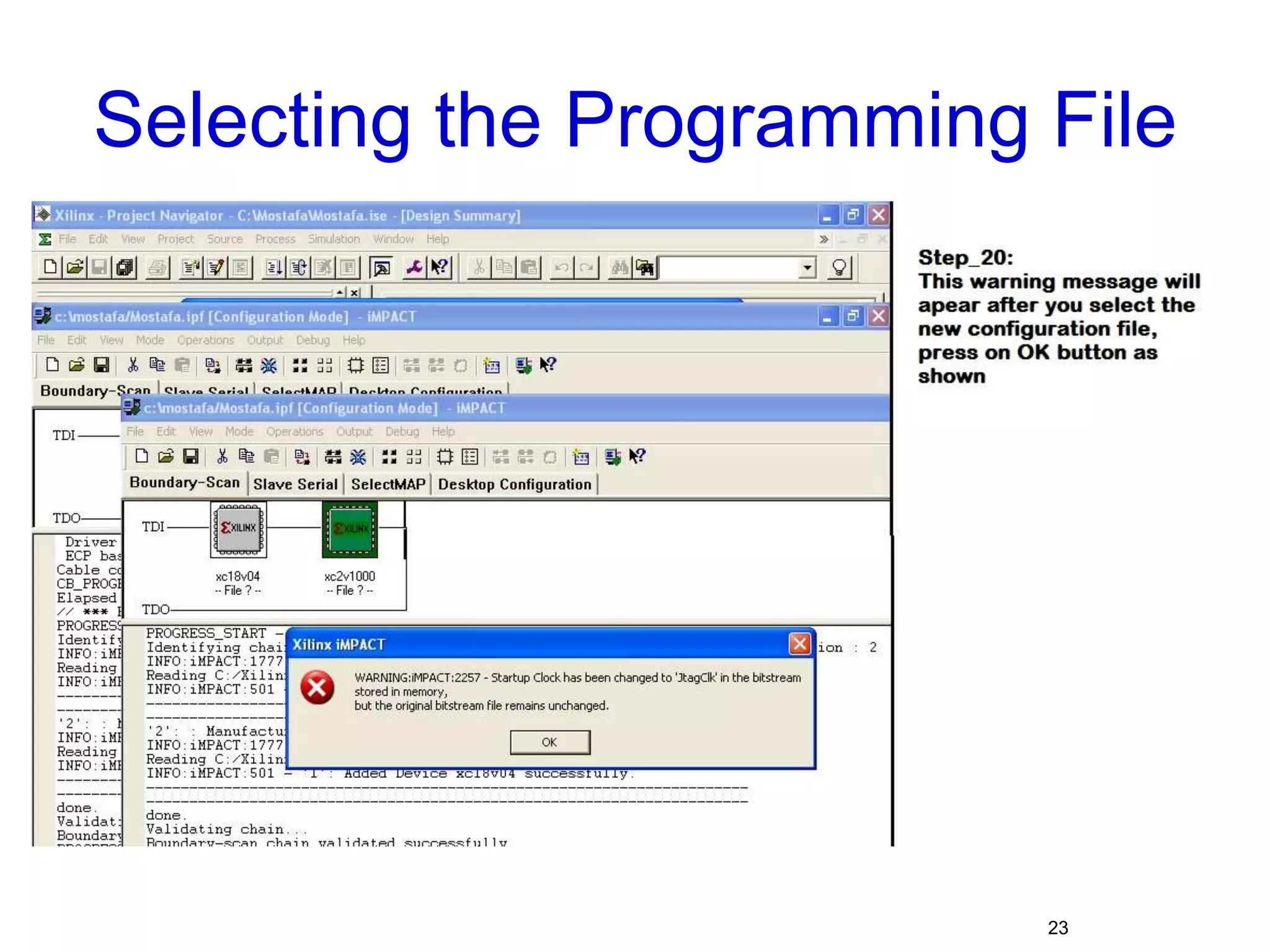 Selecting the Programming File23