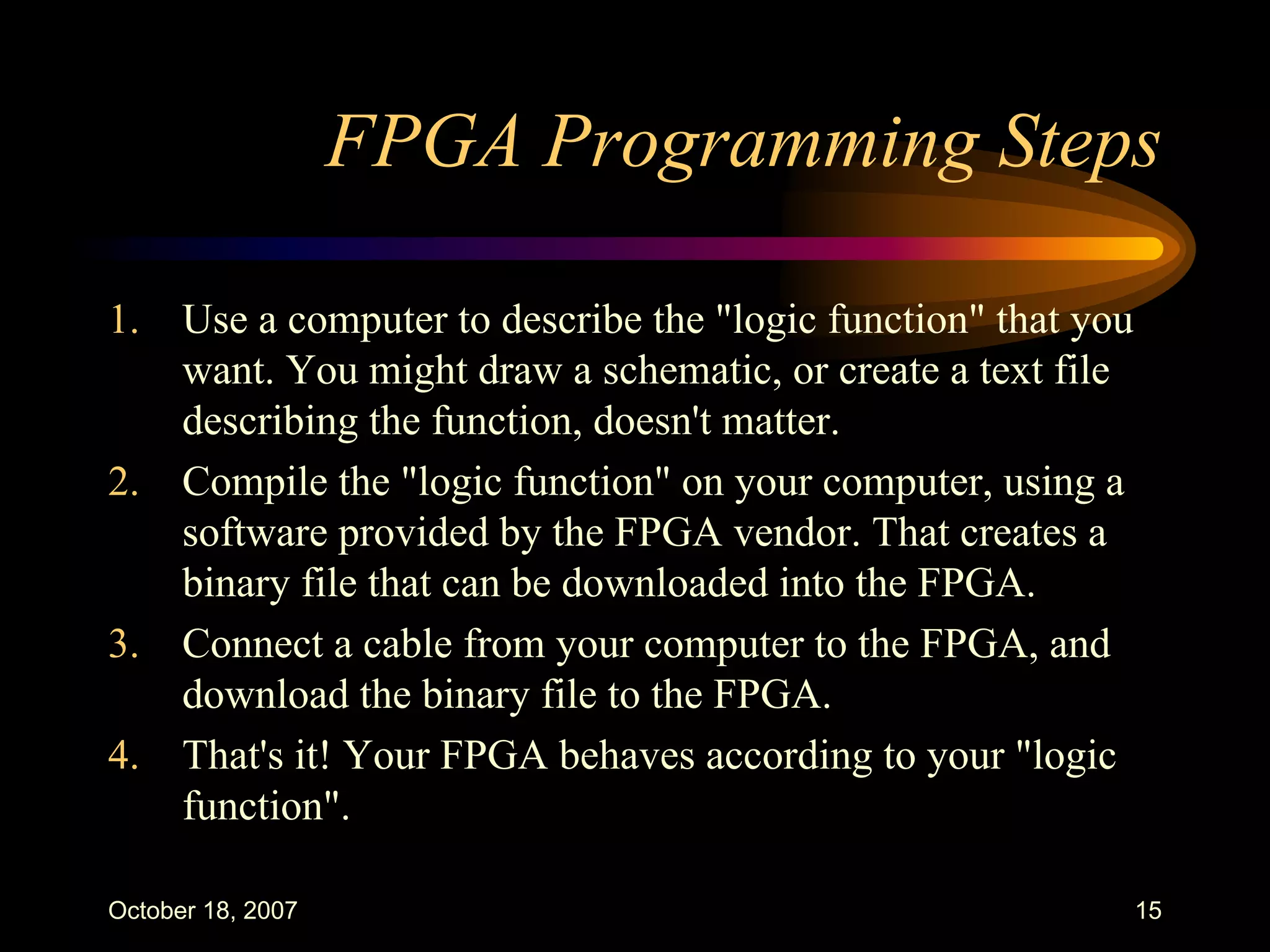 FPGAs : An Overview