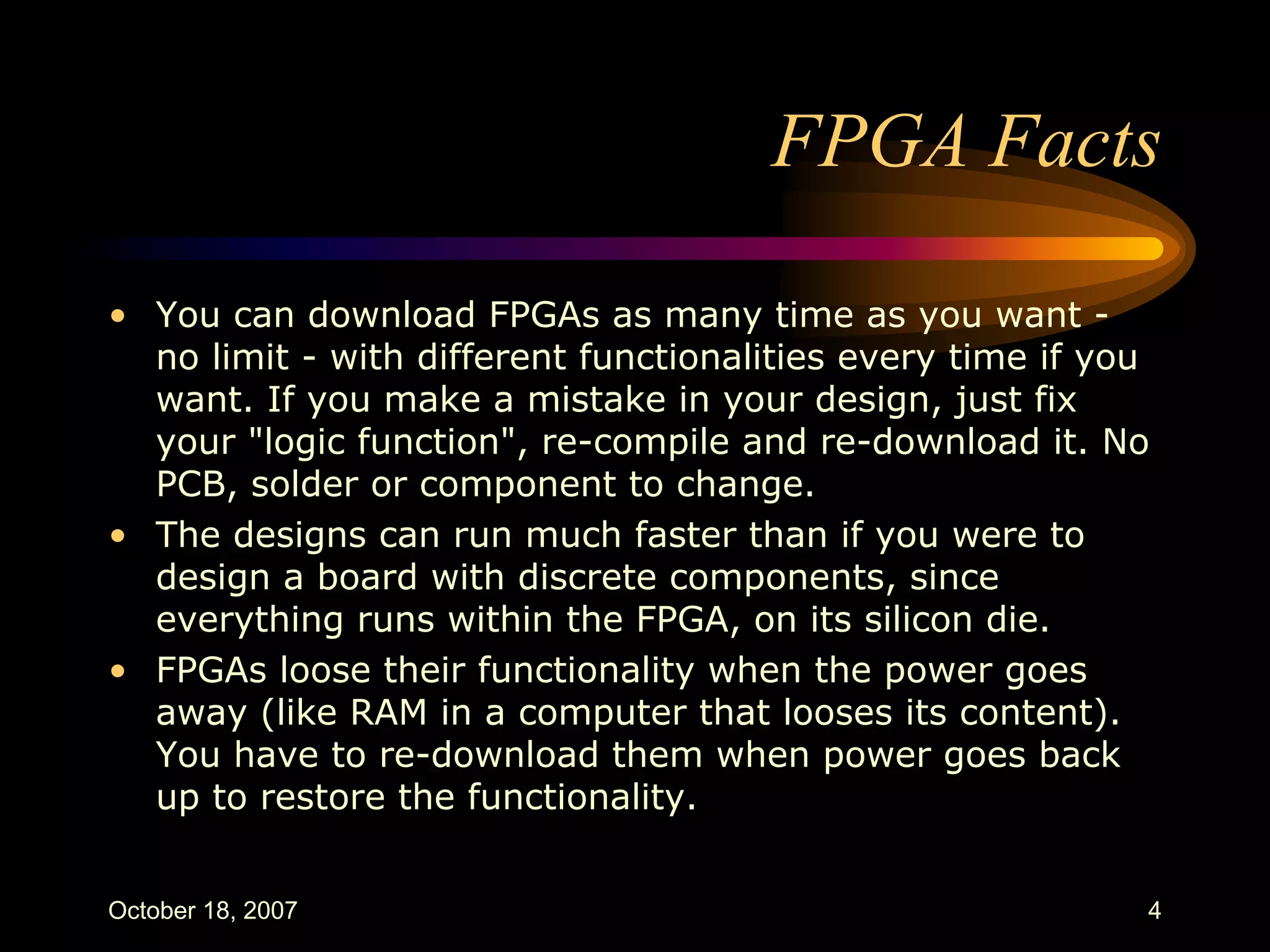 FPGAs : An Overview